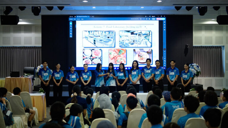 Suphan Buri Campus executives, staff, and students welcome teachers and Grade 4 students from Singapore International School (SISB) for an immersive scout camp program