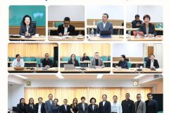 (แแบข่าว รกม. ใหม่ ) สีน้ำเงิน สีครีม เรียบง่าย หรูหรา จดหมายข่าว ประชาสัมพันธ์ เอกสารขนาด A4 - ข่าว13-02-69