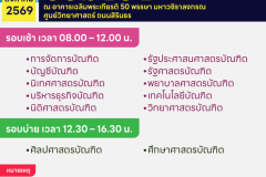 กำหนดการรับพระราชทานปริญญาบัตร 2569