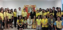 รองอธิการบดีฝ่ายบริหาร มสด. ในฐานะประธานกรรมการบริหารสำนักงานพัฒนาเศรษฐกิจจากฐานชีวภาพ (องค์การมหาชน) ถวายพระพรชัยมงคลเนื่องในโอกาสวันคล้ายวันพระราชสมภพ 64 พรรษา สมเด็จพระบรมโอรสาธิราช เจ้าฟ้ามหาวชิราลงกรณ สยามมกุฎราชกุมาร