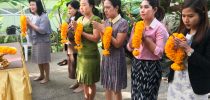 ดร.วรานี เวสสุนทรเทพ รองอธิการบดีฝ่ายวิทยาเขตสุพรรณบุรี นำผู้บริหาร คณาจารย์และบุคลากรวิทยาเขตสุพรรณบุรี  สักการะบูชาหลวงปู่ชัยมงคล