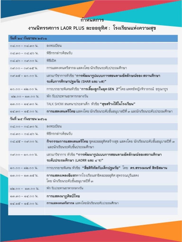 ขอเชิญร่วมรับฟังการบรรยายพิเศษ ในนิทรรศการ “ละอออุทิศ : โรงเรียนแห่งความสุข”