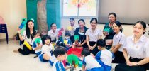 นักศึกษาชั้นปีที่ 1 หลักสูตรศึกษาศาสตรบัณฑิต สาขาการศึกษาปฐมวัย มหาวิทยาลัยสวนดุสิต นครนายก จัดโครงการส่งเสริมภาษาและทักษะชีวิตของเด็กปฐมวัย