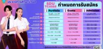 มหาวิทยาลัยสวนดุสิต เปิดรับสมัครนักศึกษาภาคปกติ ระดับปริญญาตรี ปีการศึกษา 2568 รอบที่ 1 Portfolio ตั้งแต่วันที่ 5 สิงหาคม 2567 ถึงวันที่ 17 มกราคม 2568
