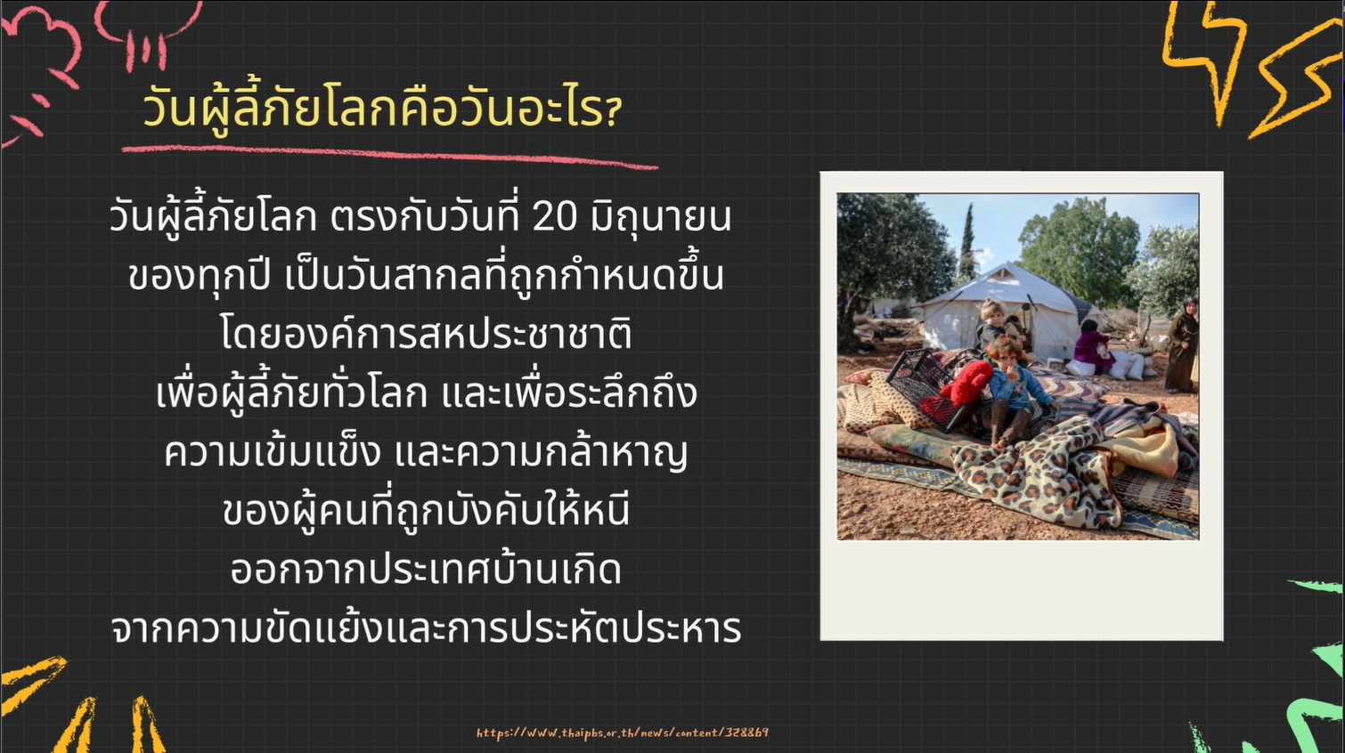 20 มิถุนายน วันผู้ลี้ภัยโลก (World Refugee Day)