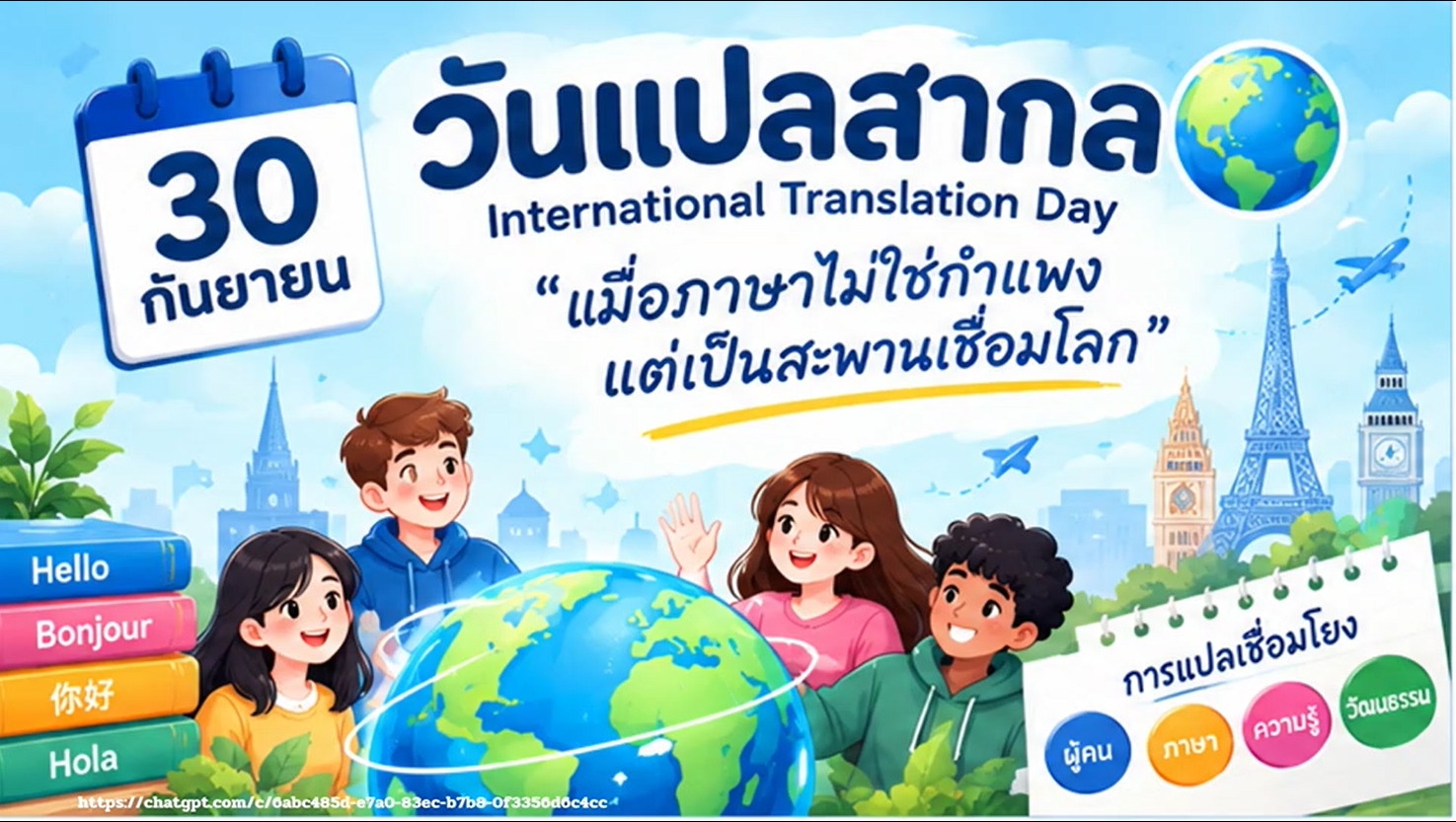 30 กันยายน -"วันแปลภาษานานาชาติ"