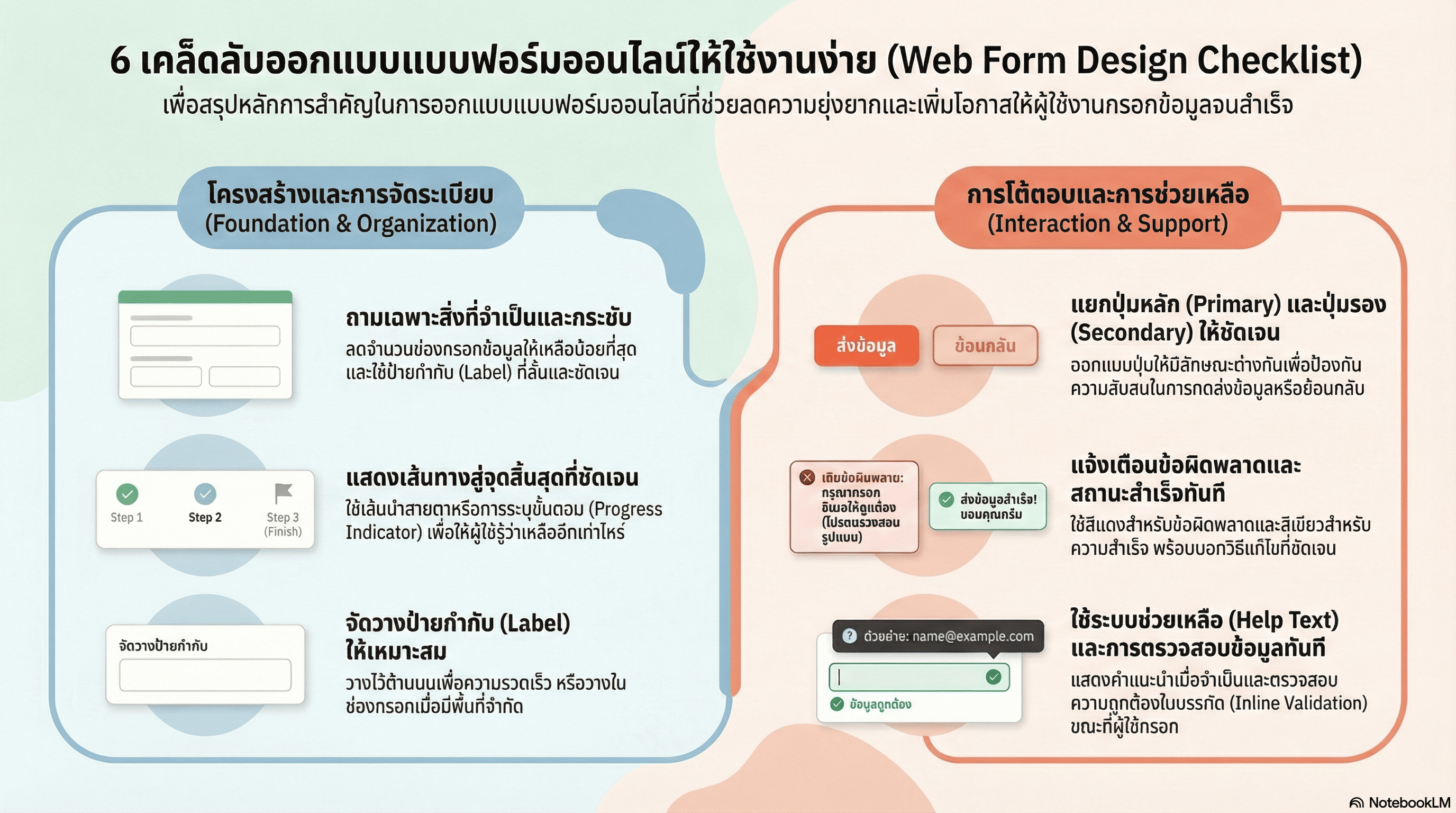 หลักการสำคัญในการออกแบบแบบฟอร์มออนไลน์